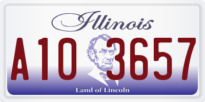 IL license plate A103657