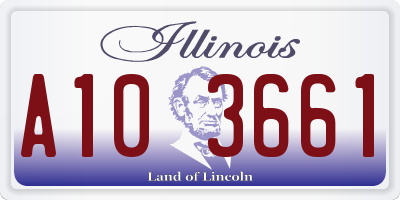 IL license plate A103661