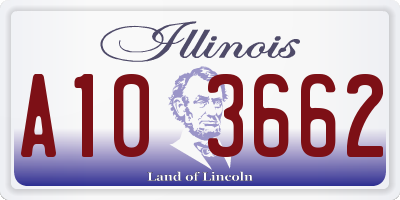 IL license plate A103662