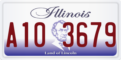 IL license plate A103679