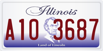 IL license plate A103687