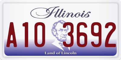 IL license plate A103692