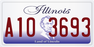 IL license plate A103693