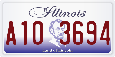 IL license plate A103694