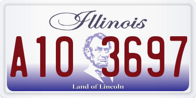 IL license plate A103697