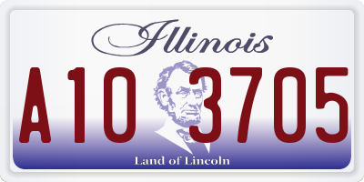 IL license plate A103705