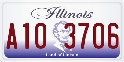 IL license plate A103706