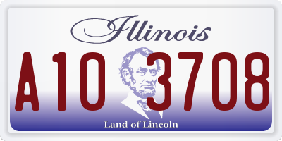 IL license plate A103708