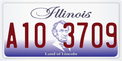 IL license plate A103709