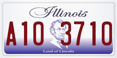 IL license plate A103710