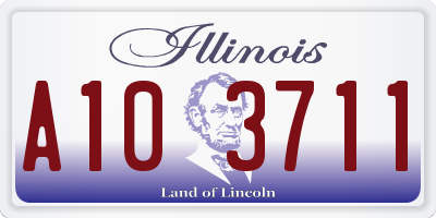 IL license plate A103711