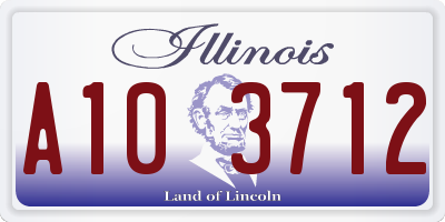 IL license plate A103712