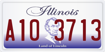 IL license plate A103713