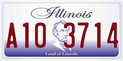 IL license plate A103714