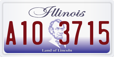 IL license plate A103715