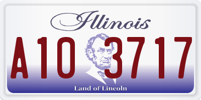 IL license plate A103717
