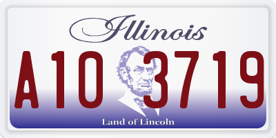 IL license plate A103719