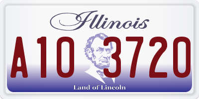 IL license plate A103720