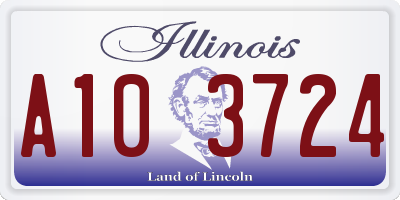 IL license plate A103724