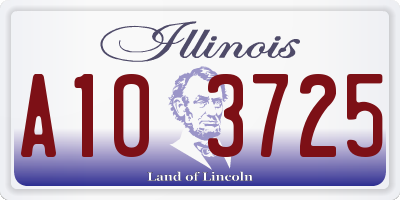 IL license plate A103725