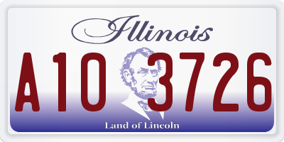 IL license plate A103726