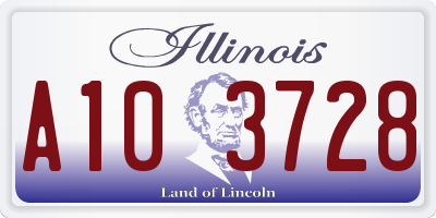 IL license plate A103728