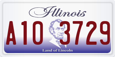 IL license plate A103729