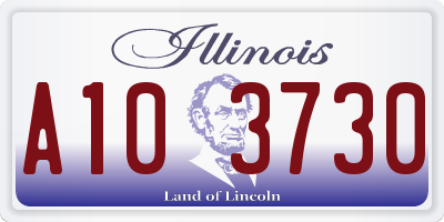 IL license plate A103730