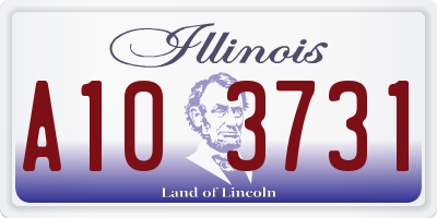 IL license plate A103731