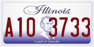 IL license plate A103733