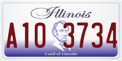 IL license plate A103734