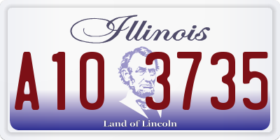 IL license plate A103735