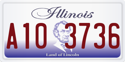 IL license plate A103736