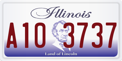 IL license plate A103737