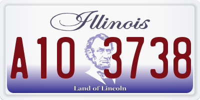 IL license plate A103738