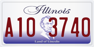 IL license plate A103740