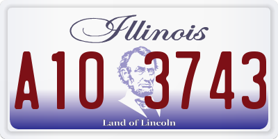 IL license plate A103743