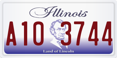 IL license plate A103744