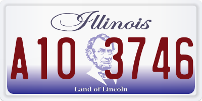 IL license plate A103746