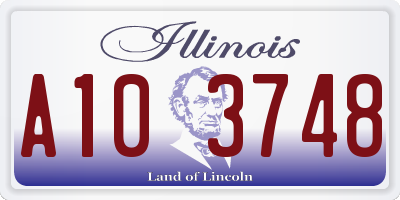 IL license plate A103748
