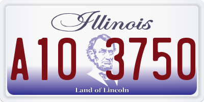 IL license plate A103750