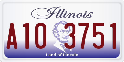 IL license plate A103751