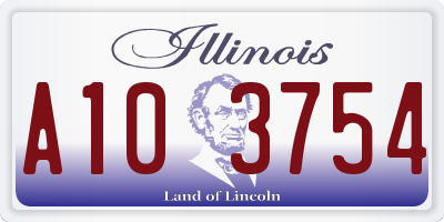 IL license plate A103754
