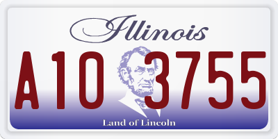 IL license plate A103755