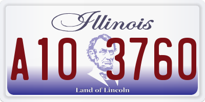 IL license plate A103760