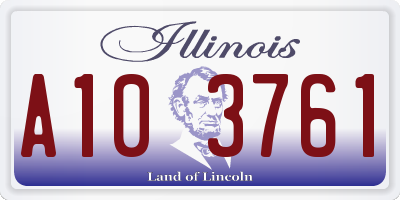IL license plate A103761