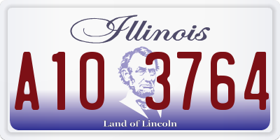 IL license plate A103764