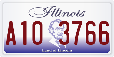 IL license plate A103766