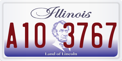 IL license plate A103767