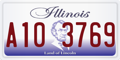 IL license plate A103769